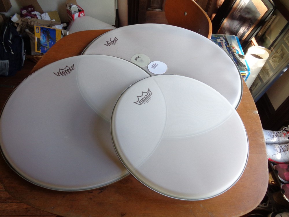 Remo Silent Stroke Drum Head Set  13"  16" 22" Quiet Mesh