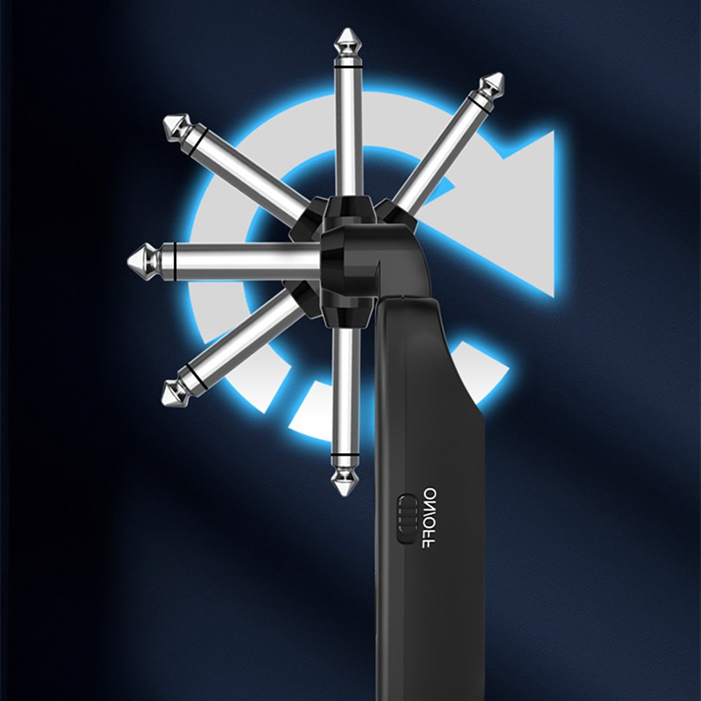 Black UHF Wireless Guitar System Rechargeable Transmitter Receiver Accessories