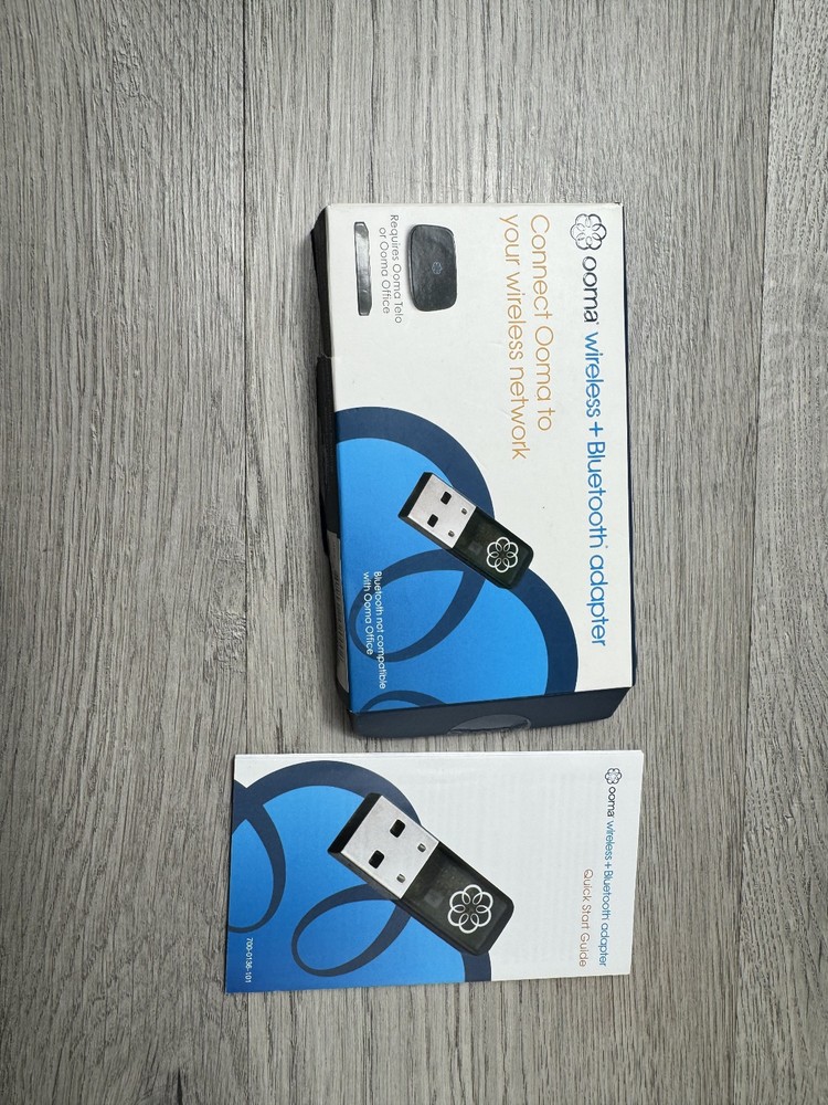 Ooma Wireless And Bluetooth Adapter Box Manual Usb