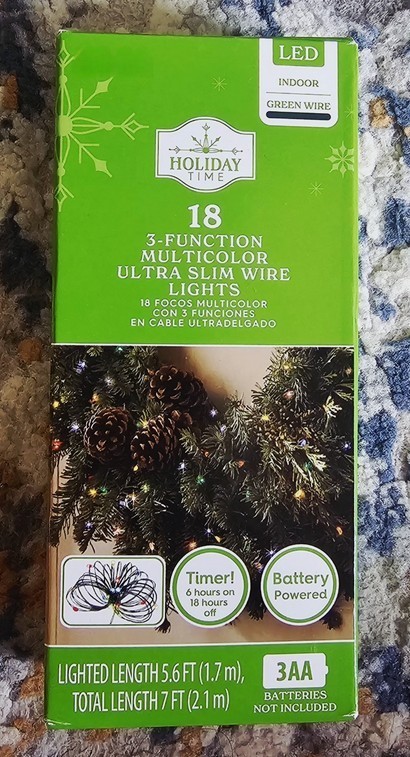 Holiday Time 18 count 3 Function Multicolor Led Ultra Slim Wire Lights