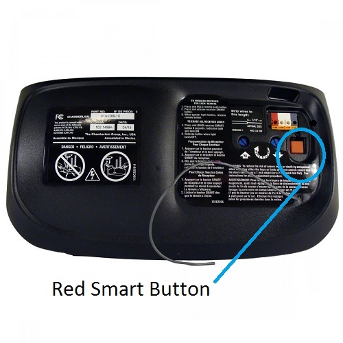 Chamberlain Garage Door Opener Remote Control Transmitter Part Red Learn Button