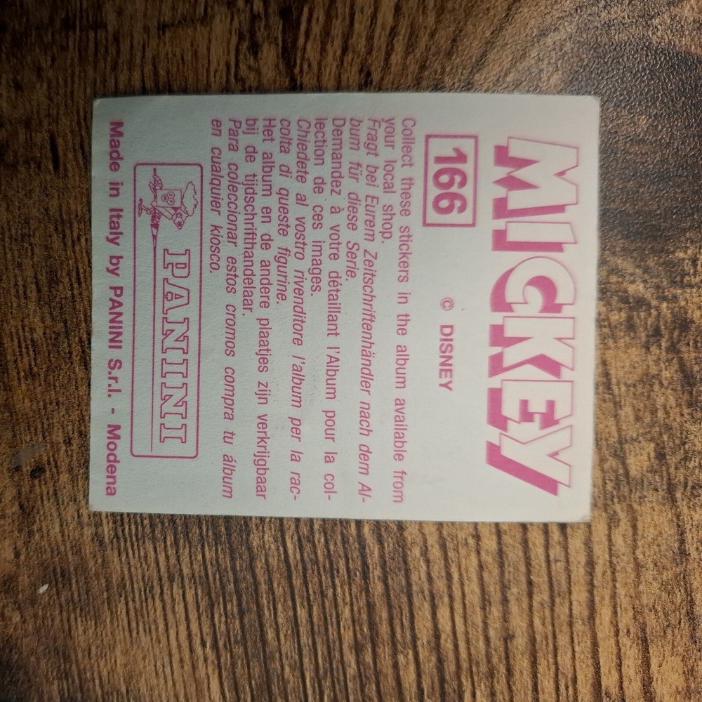Mickey Mouse Stickers Panini Vintage