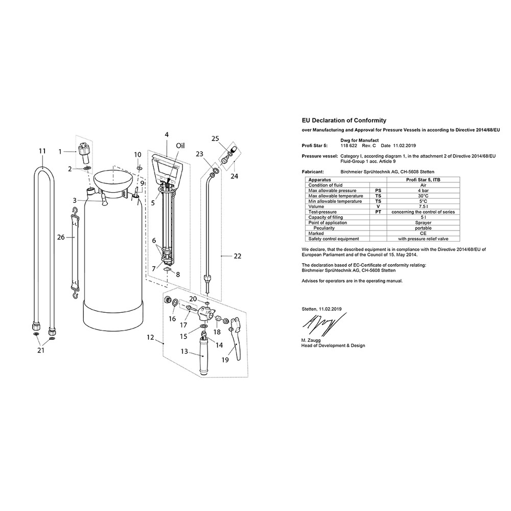 Profi-Star 5 Compression Sprayer by Birchmeier
