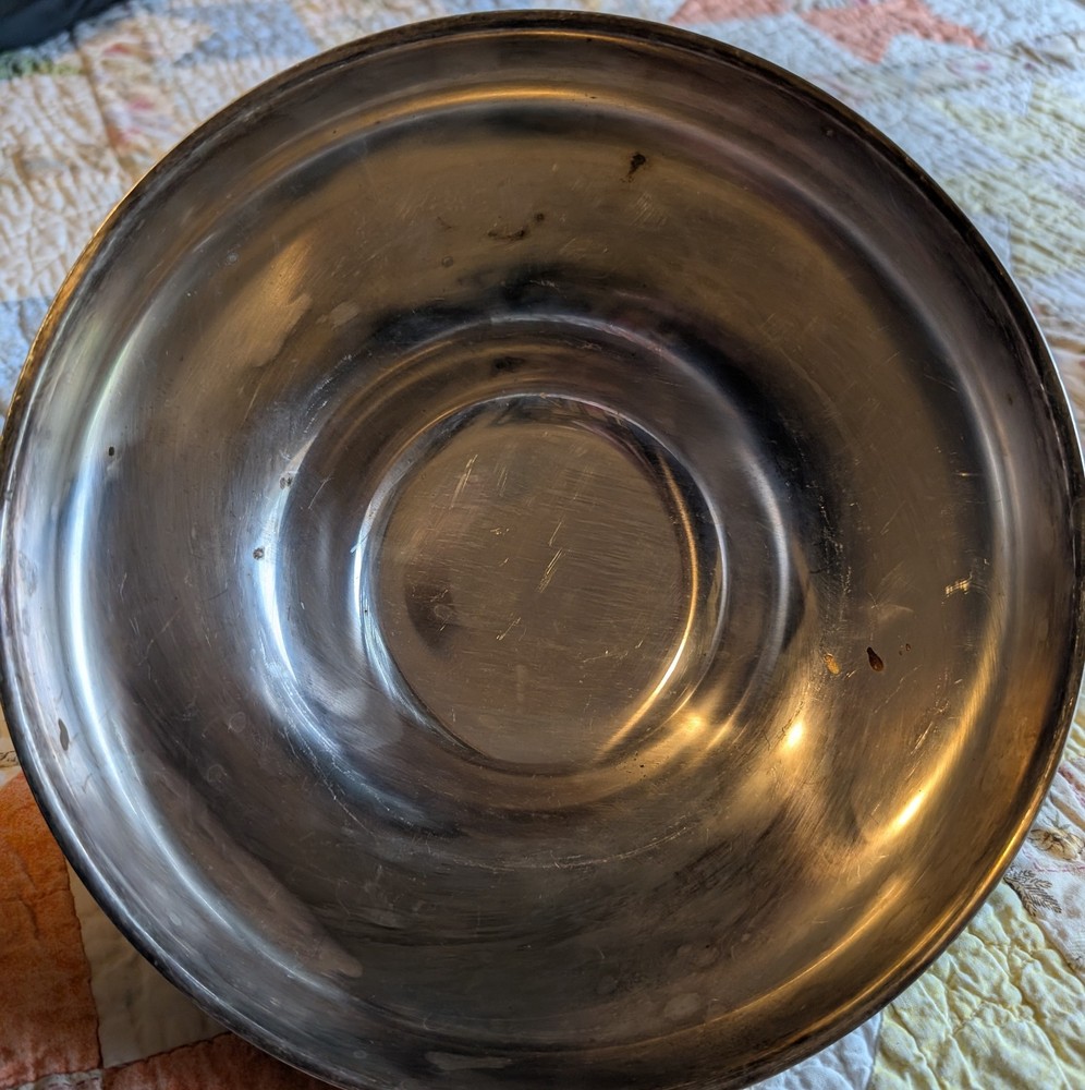Antique, Silver Plated, Unmarked Lid (Lid Only) With Decorative Handle.