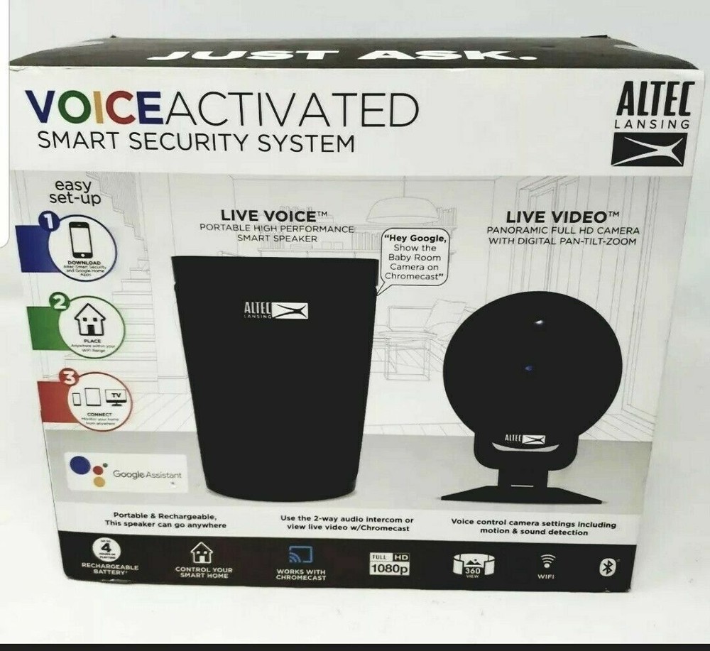 New Altec Lansing ASH-100 Voice Activated Smart Security System