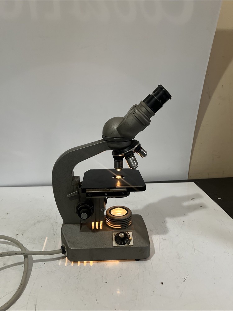 Vintage LAB SETUP Olympus KHC Microscope Binocular Working Lamp UNTESTED AS-IS