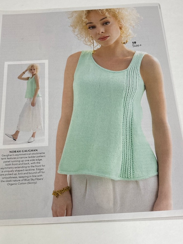 Asymmetrical Tank Knitting Pattern Magazine Pages