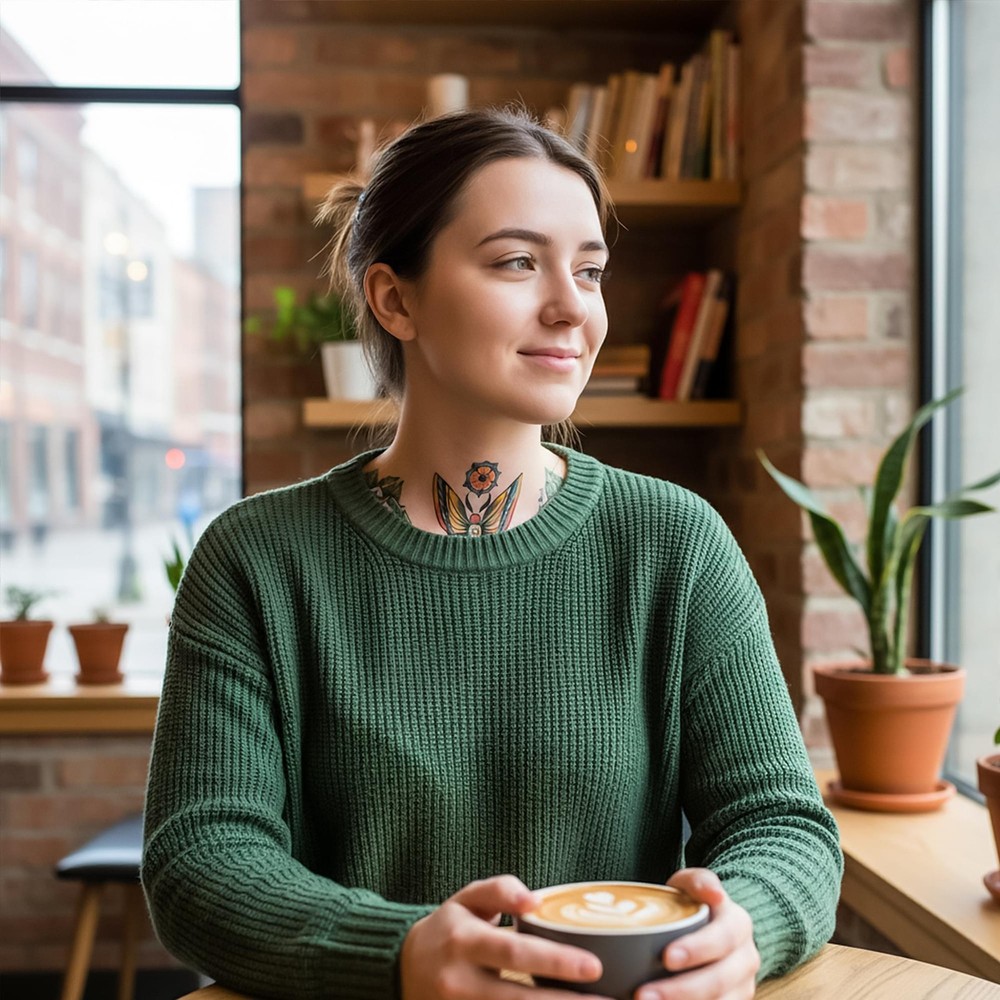 Moth Neck Tattoo Fx Costume Accessory