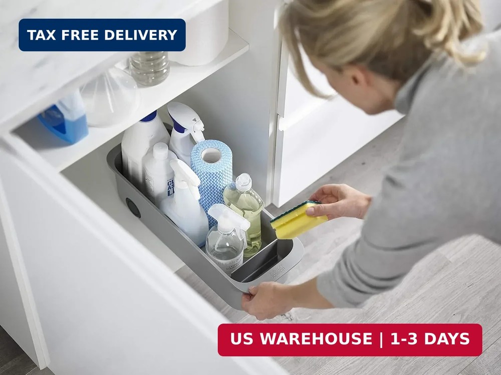 Joseph Joseph CupboardStore Easy-Access Wheeled Storage Caddy, Under Sink Kitche