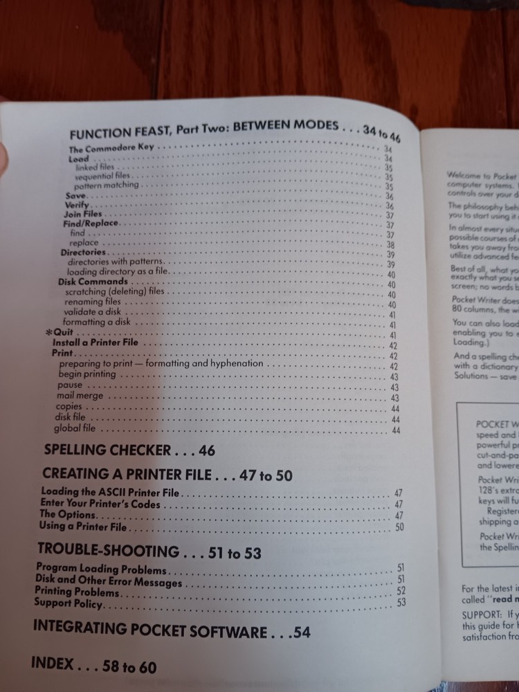 Commodore 128/64 Pocket Writer/Filer/Planner Three Reference Guides