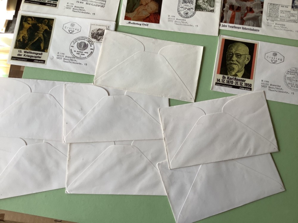Austria postal covers with Photo 16 items Ref A2293