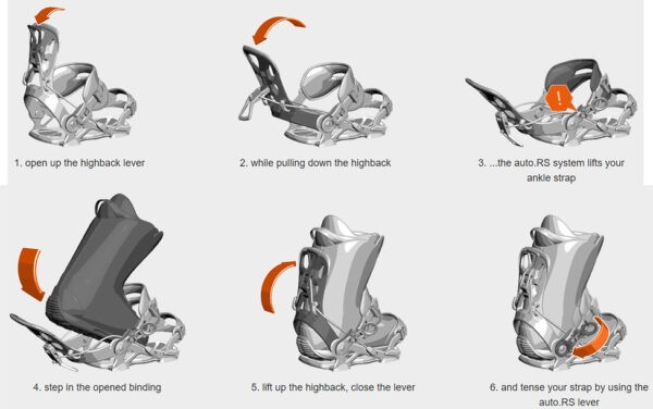 SP™ Fastec Mountain Multientry gold Snowboard Binding SP fast entry bindings