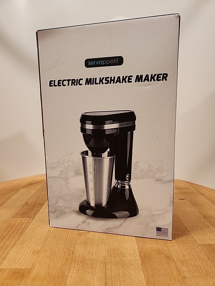 Servappetit Electric Milkshake Maker Black 450 ML Max Capacity