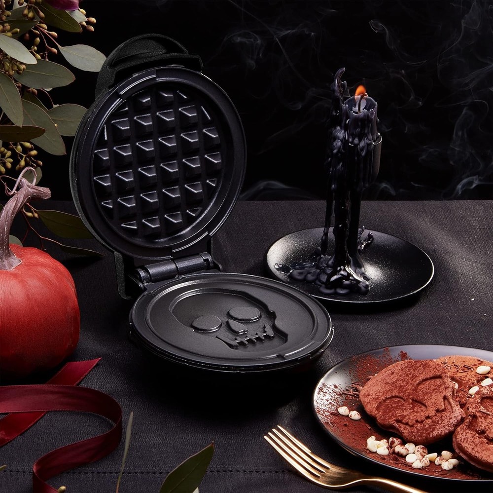 Dash Mini Waffle Maker 2 Pack 4" Non-Stick Waffle Iron for Keto Chaffles, Black
