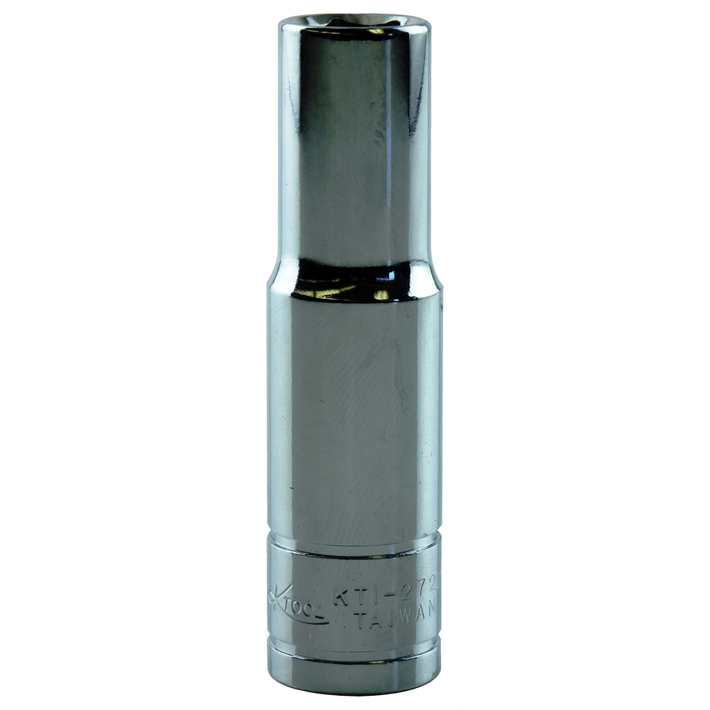 K-Tool 27206 6mm x 3/8" Drive 6-Point Metric Deep Chrome Socket (EA)
