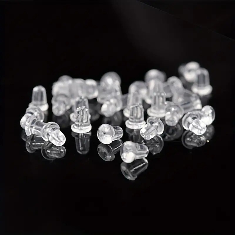 10pcs silicone rubber earring back stoppers for secure earring lock accessories
