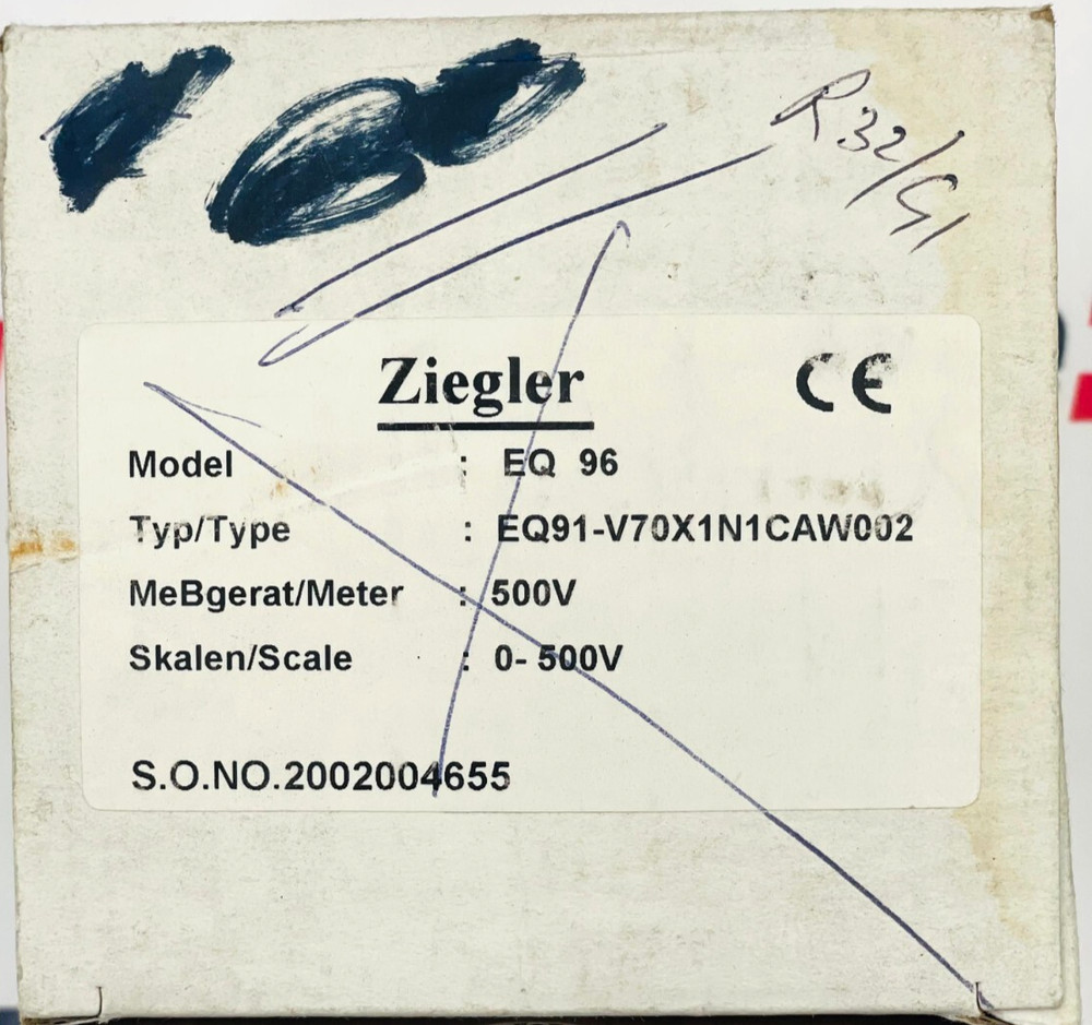 ZIEGLER EQ96 Analog Voltmeter
