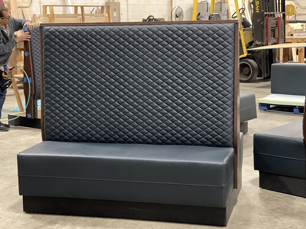 54’’high Quilted diamond back Single Double Booth