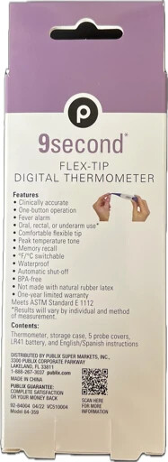 9 second Flex-tip digital thermometer