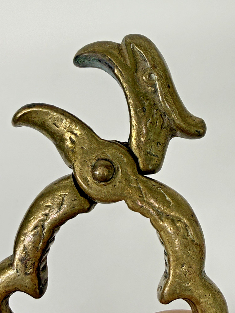 Vintage Heavy Solid Brass Eagle Head Nutcracker, Functional, Griffon, Gryphon
