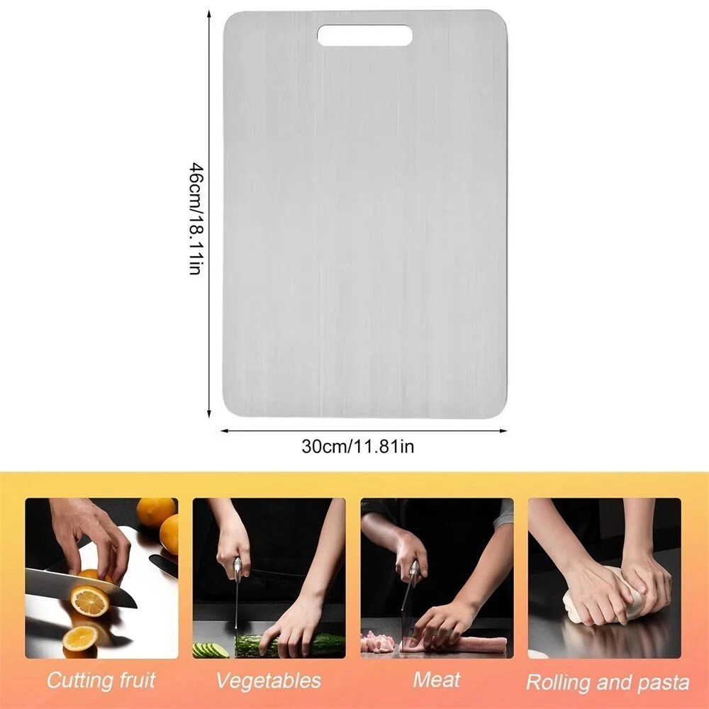 Titanium Cutting Board Double-Sided Titanium Cutting Boards for Kitchen Camping~