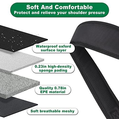 Golf Bag Strap,Adjustable Padded Bag Strap Replacement,Golf Double Full Black