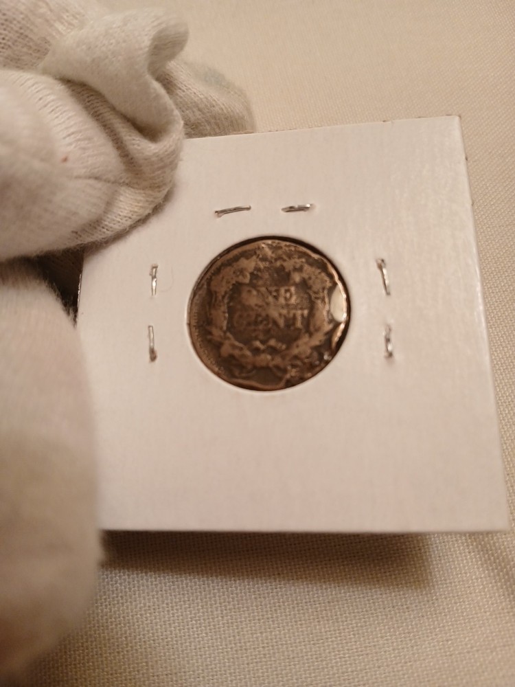 1858 Flying Eagle Cent, Raw, Damaged. 🙂$3 OFF🙂