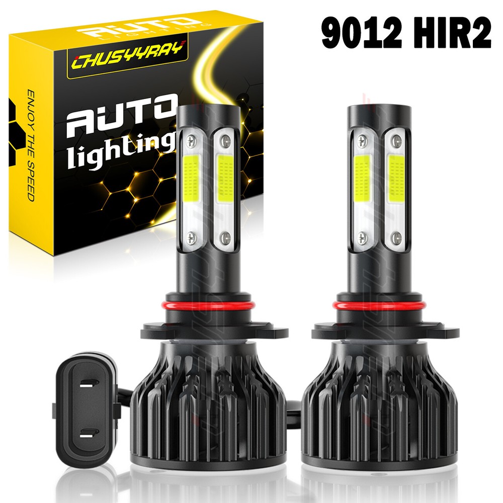 For Ford Edge 2011-2014 Headlight 9012 LED 6000K 12000LM High Low Beam Bulbs
