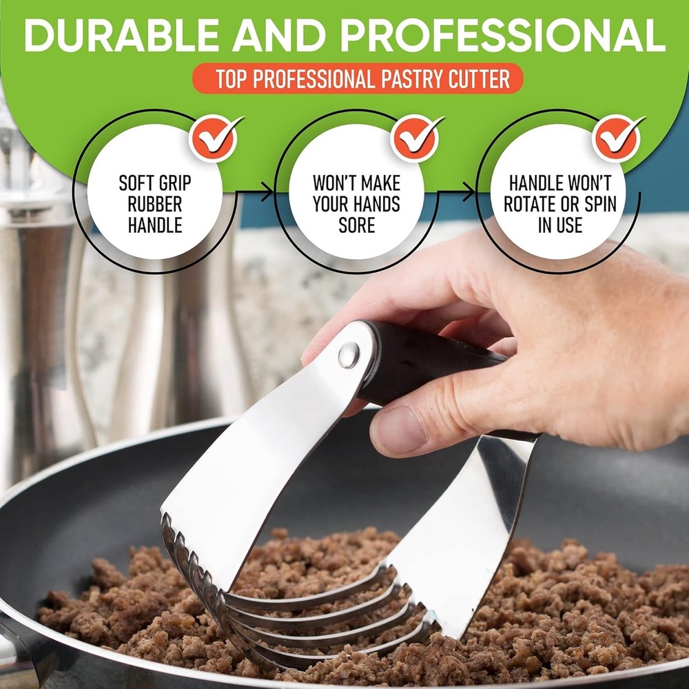 Rust-Resistant Medium Dough Blender - Effortlessly Blend Cold Butter for Baking