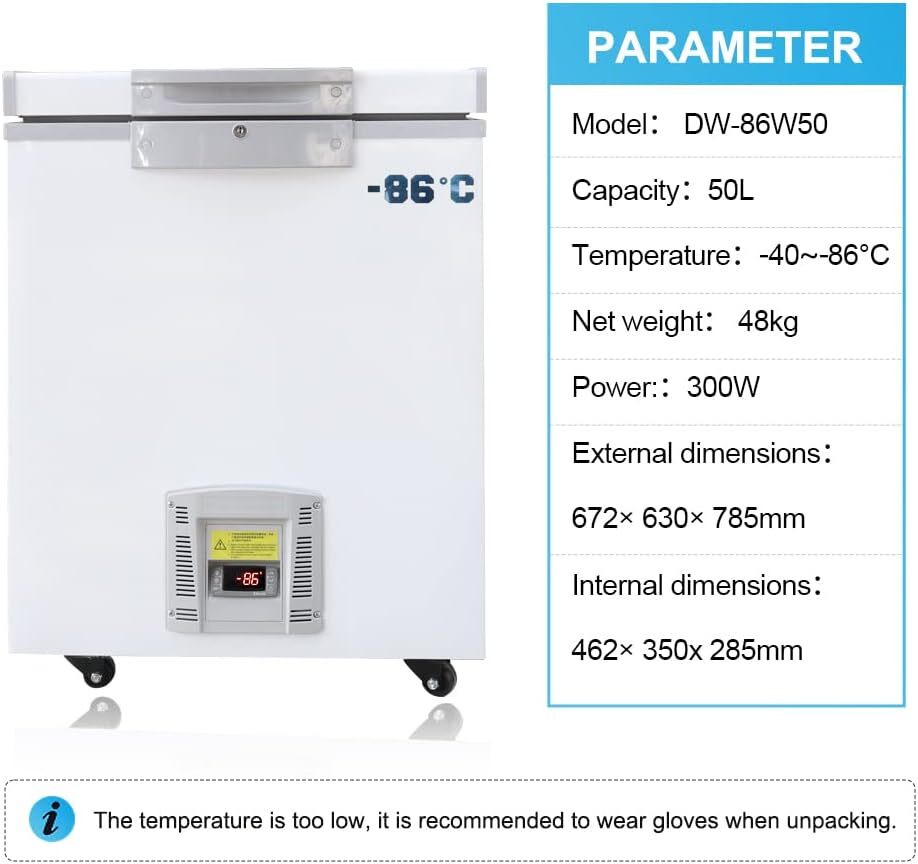 20L-80L Portable Ultra Low Temperature Freezer -86℃ for Lab Sample Storage