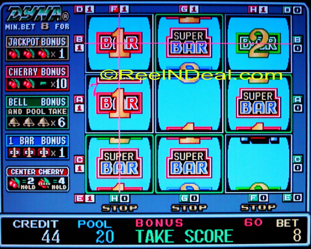 Dyna Super Cherry Master Rare 8-Liner Slot Machine Highly Profitable