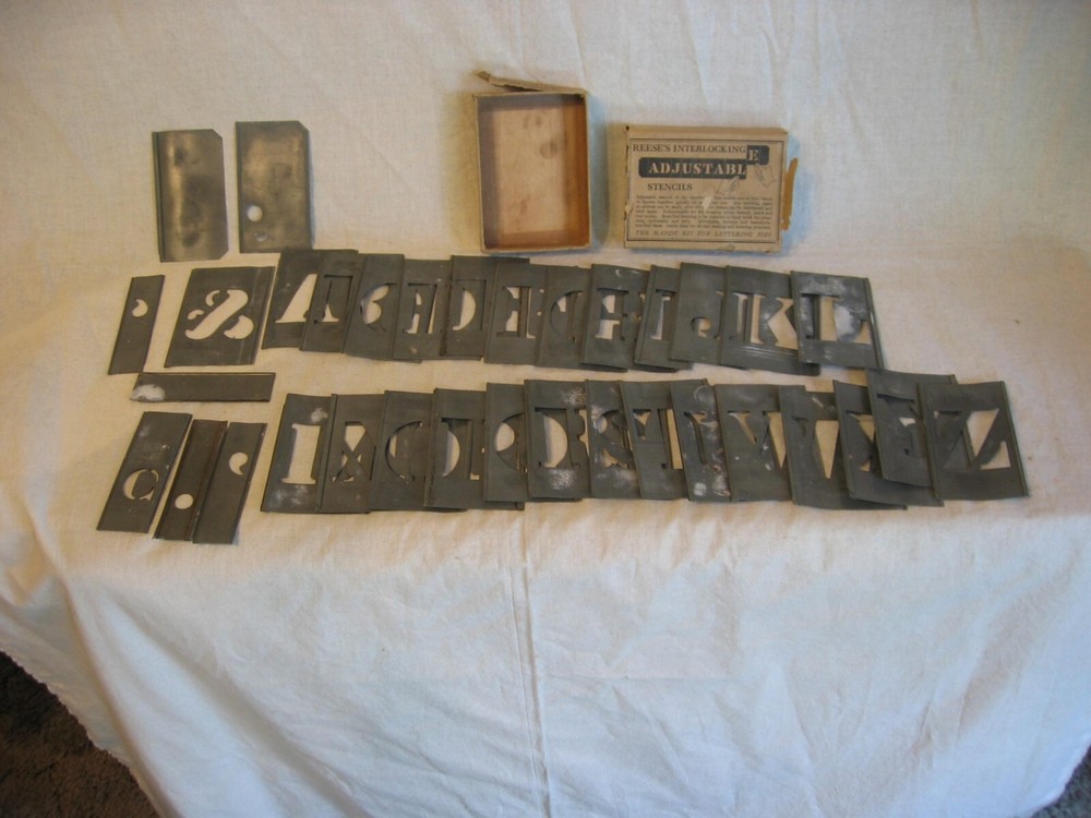 vintage number stencils by General