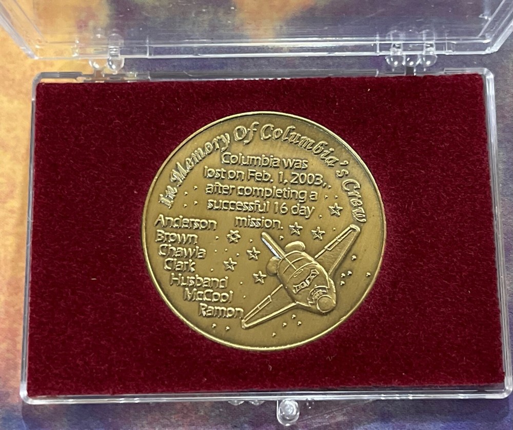 STS-107 SPACE SHUTTLE  MFA ISSUE POST-ACCIDENT RELEASED BRONZE COIN