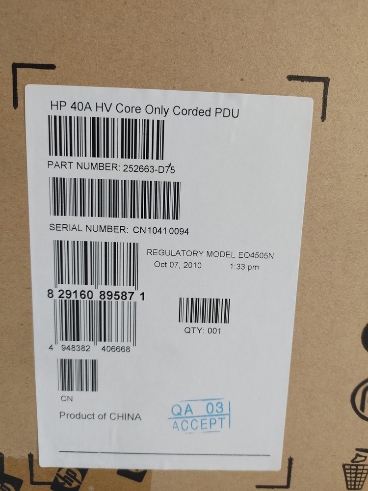 New HP EO4505N Core Only Power Distribution Unit Open Box