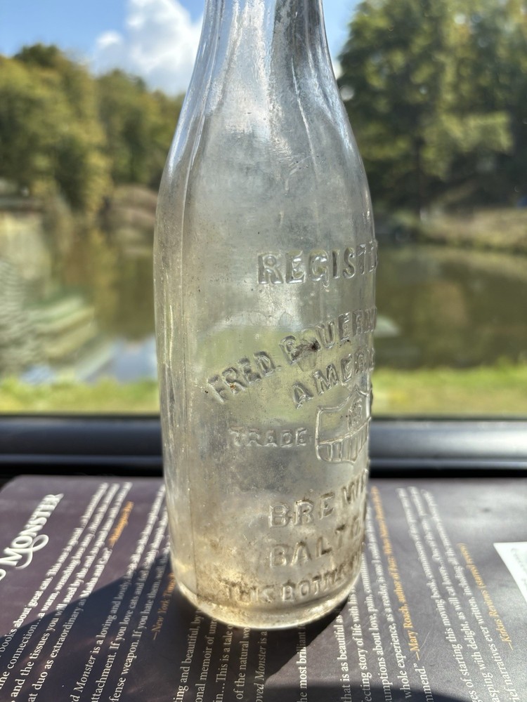 Fred Bauernschmidt American Brewery; Baltimore MD Embossed Bottle