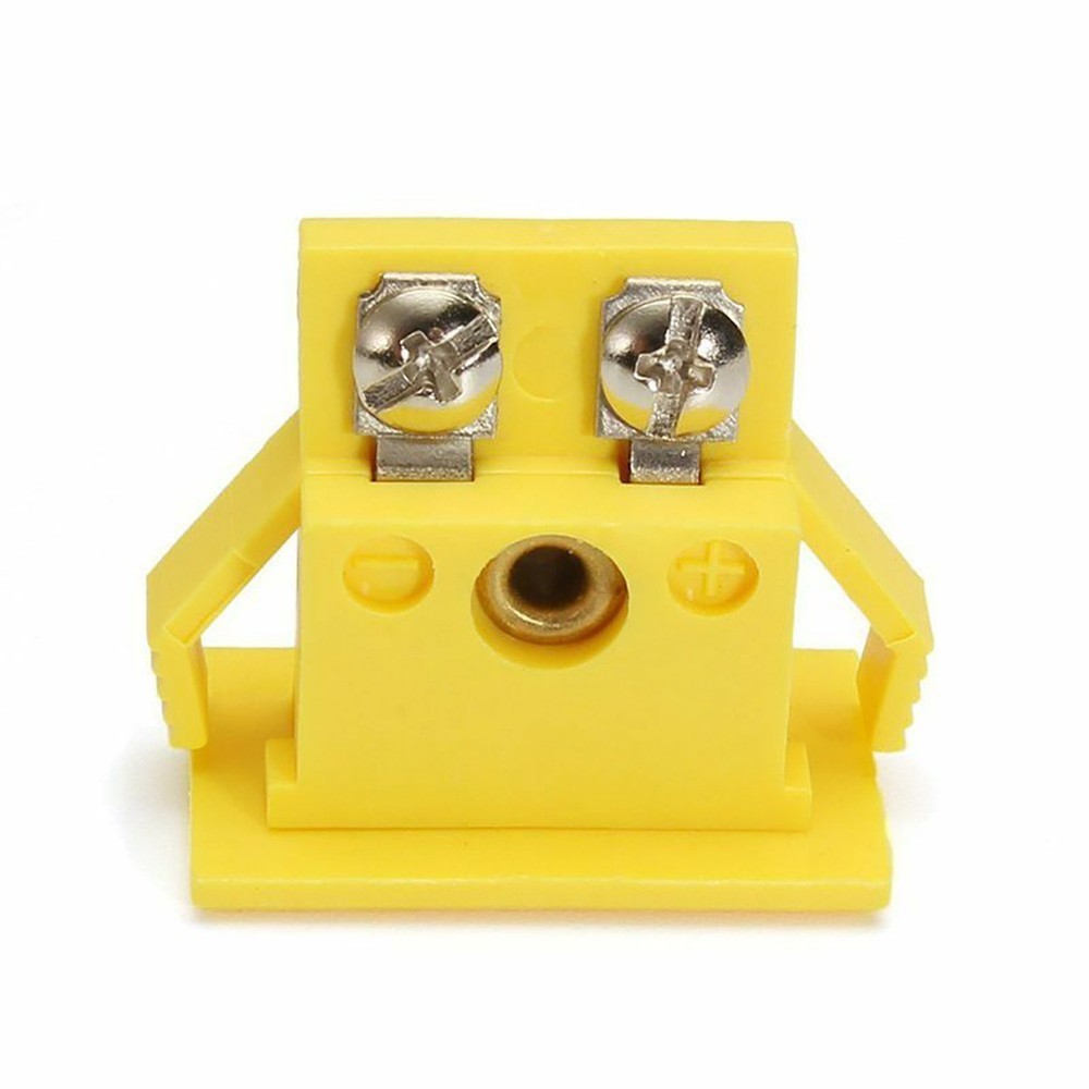 K Type Thermocouple Miniature Socket Yellow 1 Set Panel Mount Portable