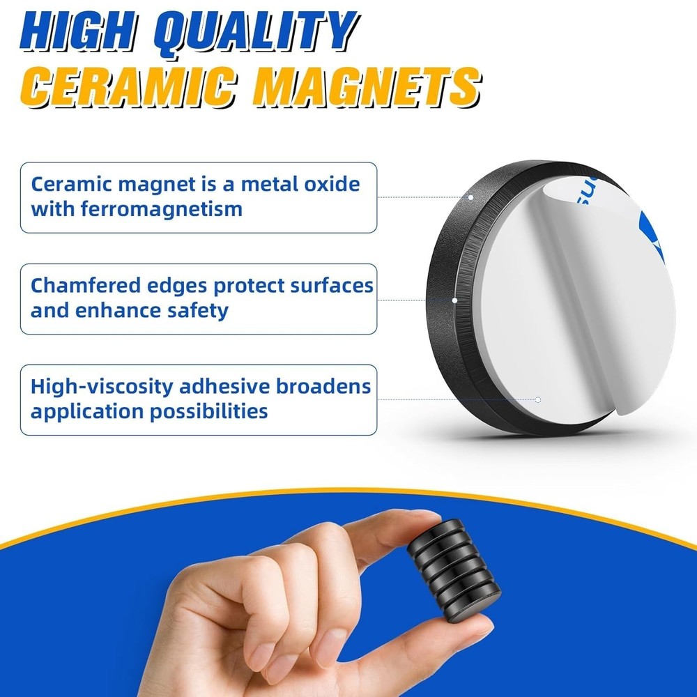 20-Pcs Ceramic Craft Discs with Adhesive - Perfect for Projects