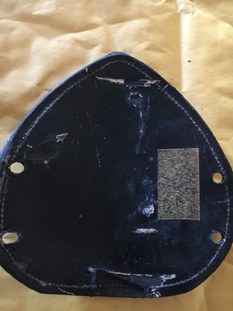 engine 7 SWFD Fire Department Leather Helmet Front Device