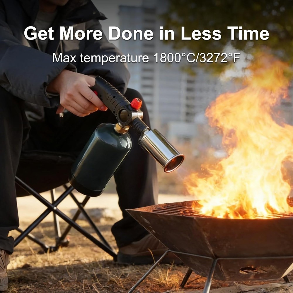 Heavy Duty Propane Torch 3272°F - Professional Multi-Use Torch with Adjustabl...