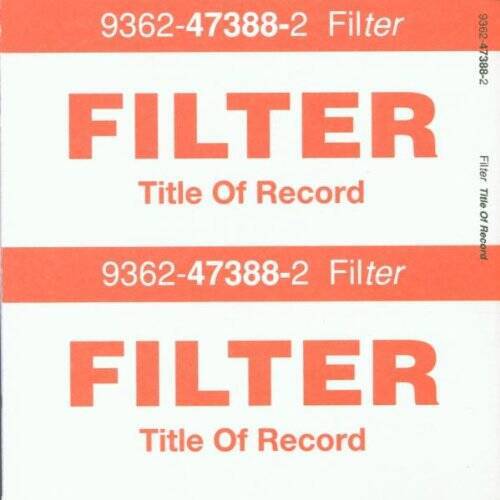 Title of Record - Audio CD By Filter - GOOD