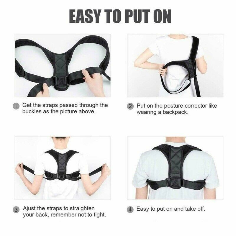Posture Corrector for Women & Men, Adjustable Back Posture Corrector Breathable