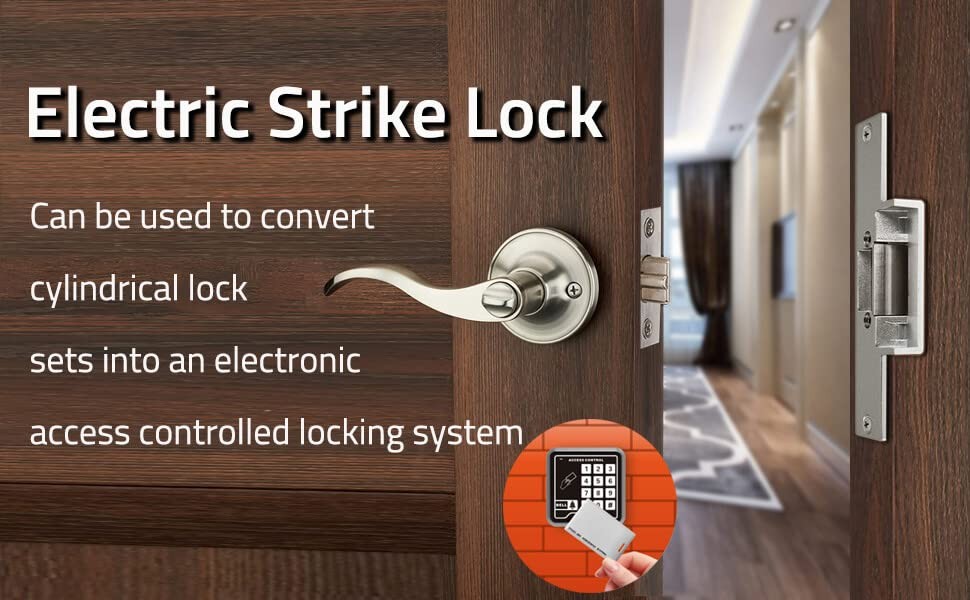 YUHANUS Electric Strike Door Lock Fail-Secure NO Mode Mode/ Fail Secure