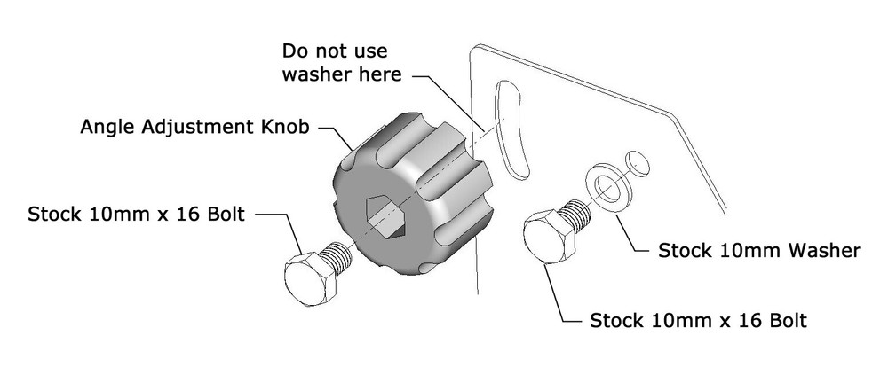 Wheelybird Auto-feed Trap Angle Adjustment Knobs - 1 pair