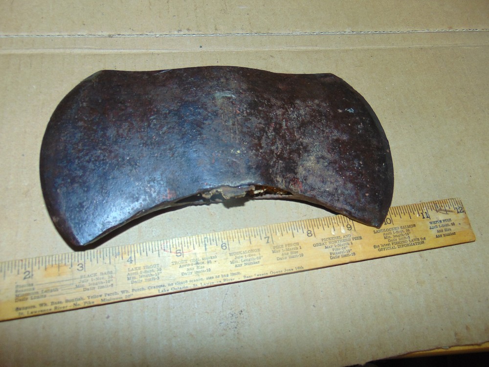 Very Old Double Edged Axe Head "Knot Klipper"