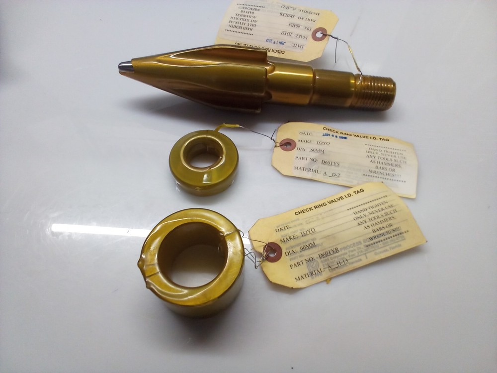 Plastic Process D60TYR Standard Ring,D60TYS SEAT AND D60TYB RETAINER Toyo.