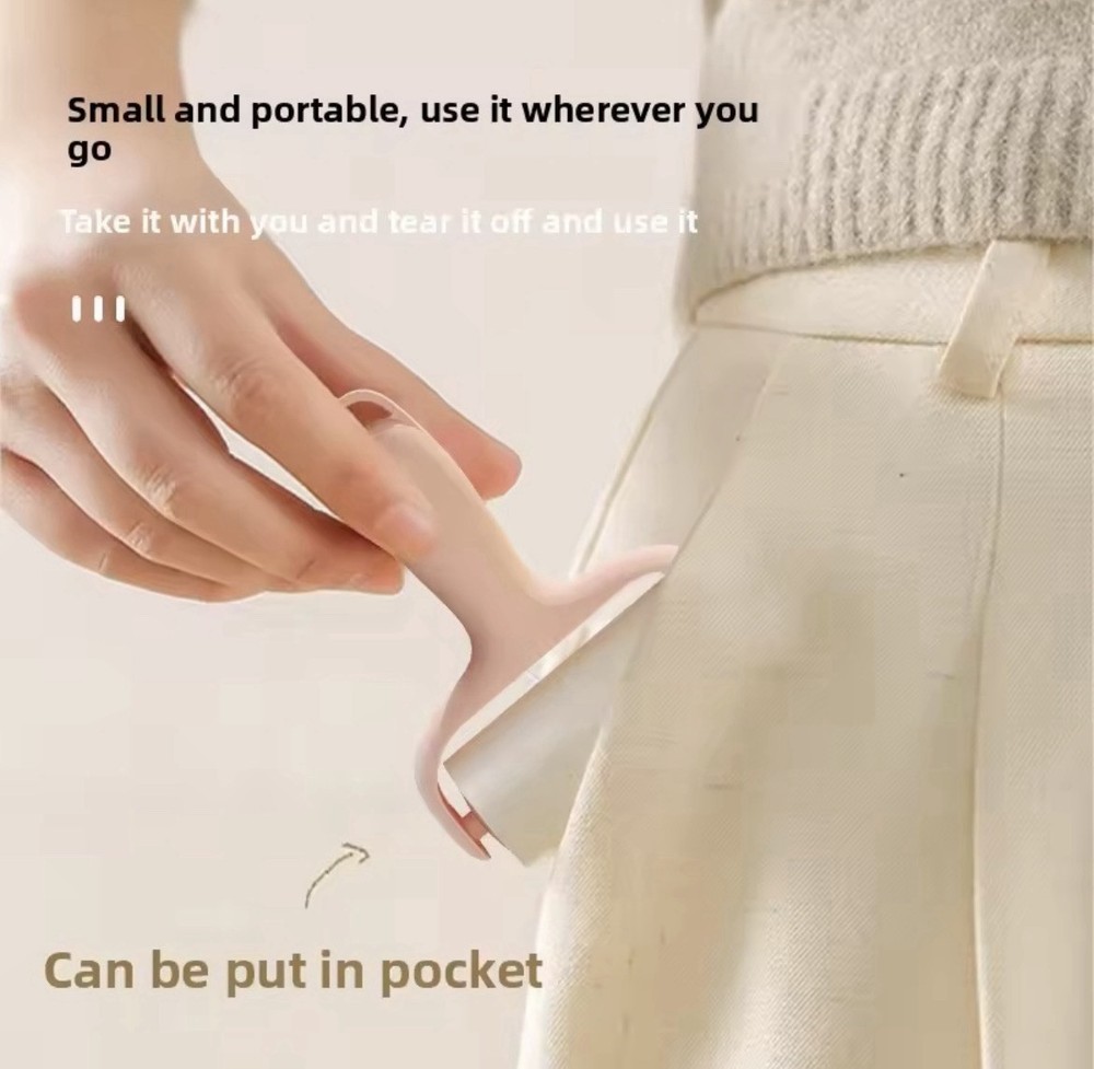 Convenient Mini Lint Roller Tool: 1 Handle + 3 Replacement Rolls.