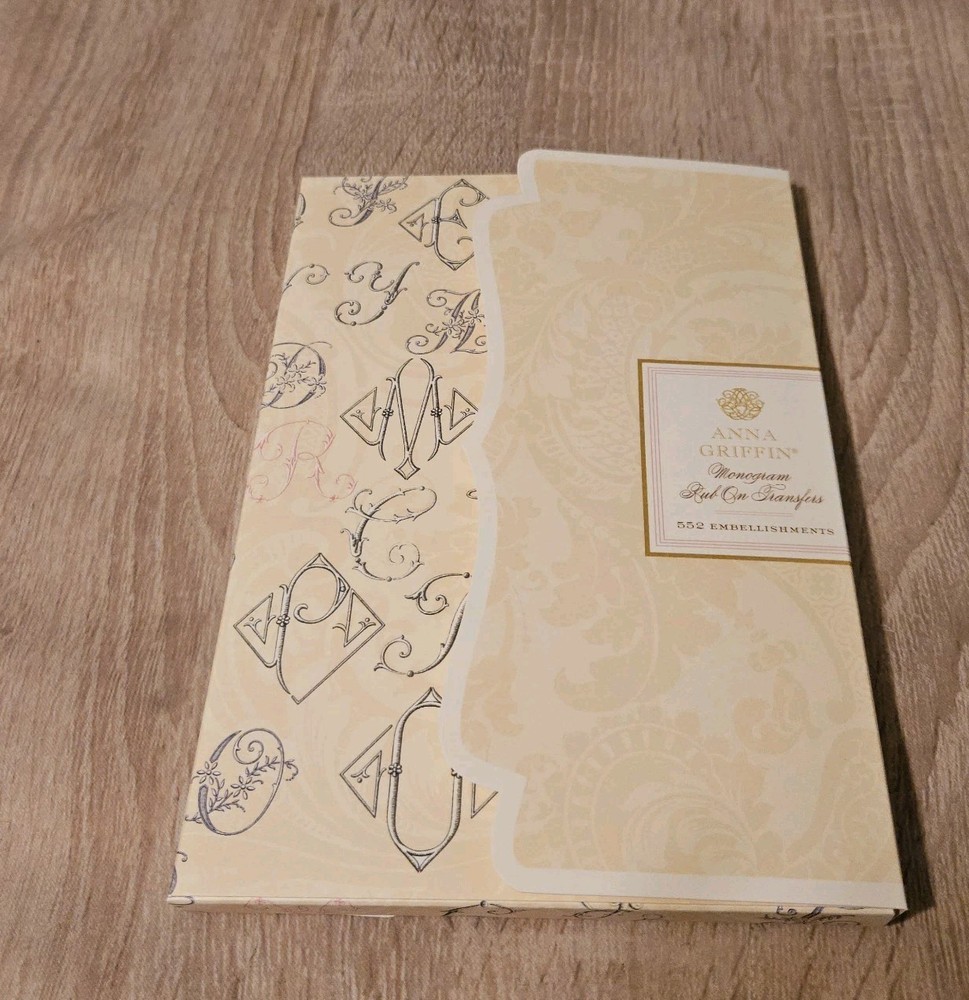 Anna Griffin Monogram, Rub On  Transfers New