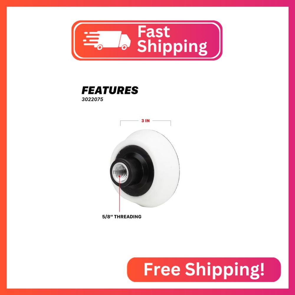 Maxshine 3" Universal Professional Rotary Polisher Backing Pad – High-Performanc
