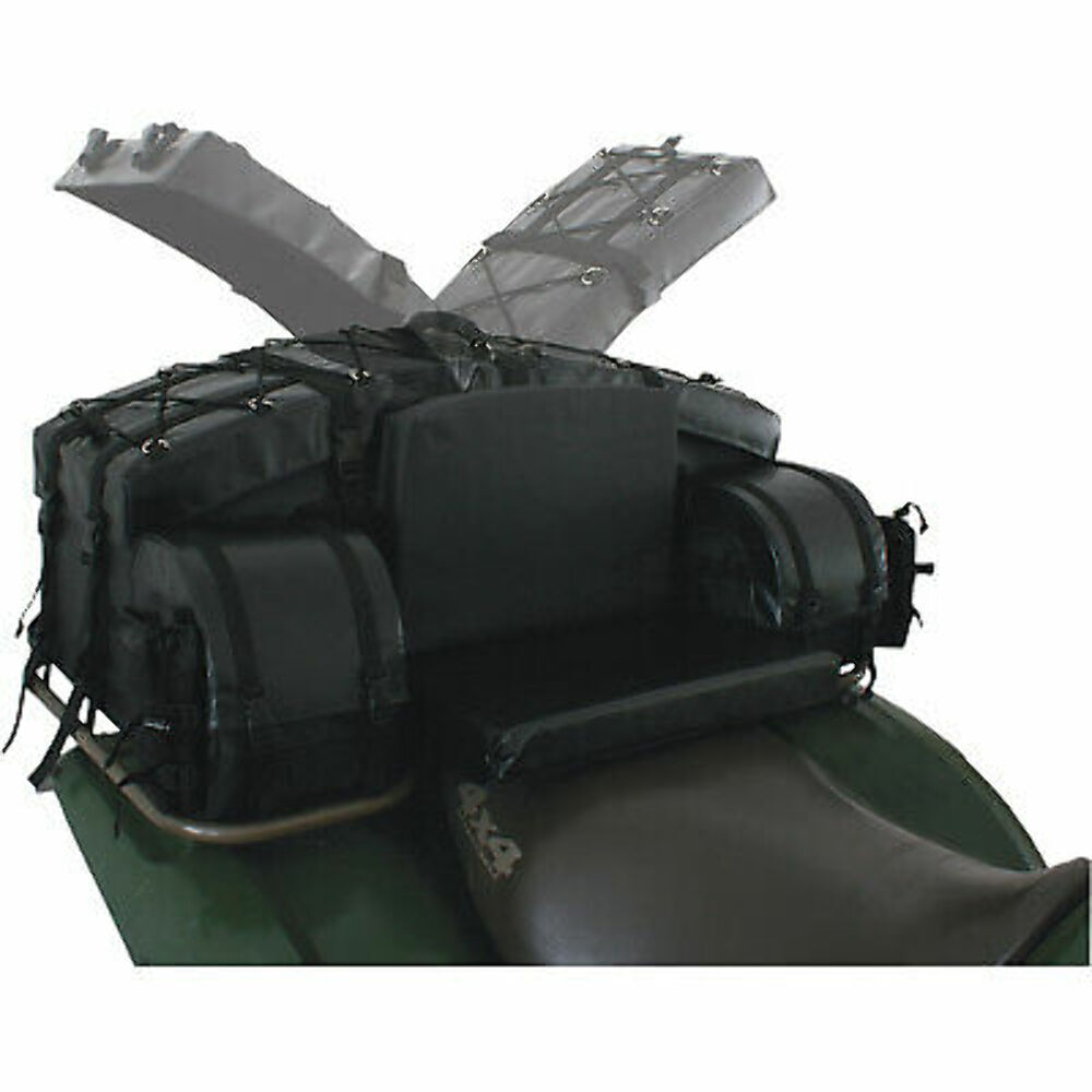 Universal ATV Rear Rack Pack Seat Soft Storage Cargo Bag ATV Tek Black