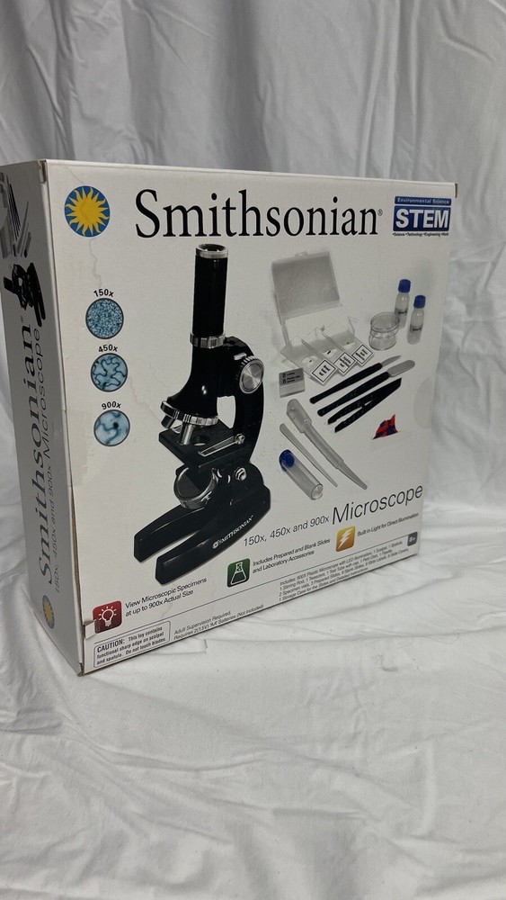 Microscope Kit Kids Ages 8+ STEM Smithsonian